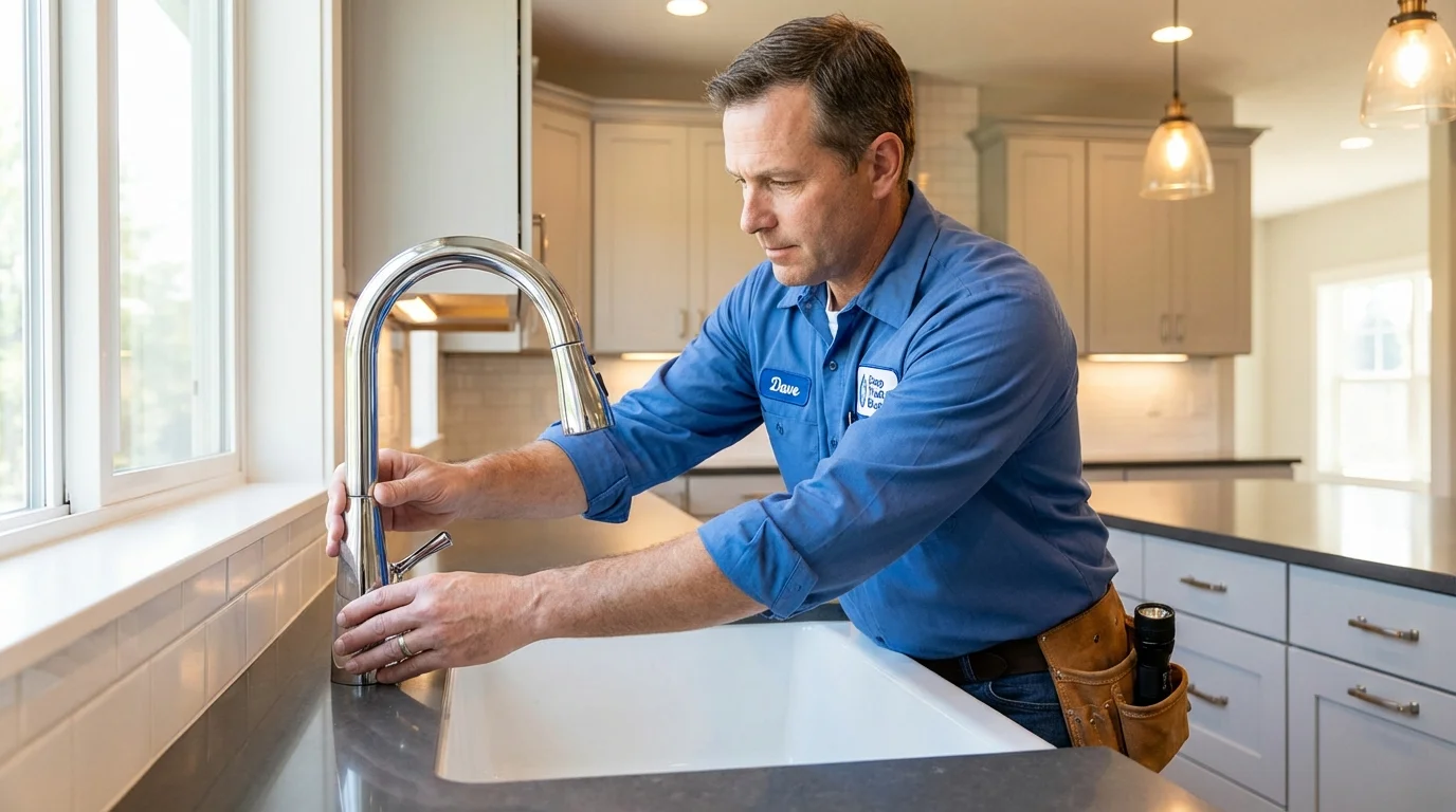 Kitchen faucet installation by Johns Plumbing LLC in Spicer