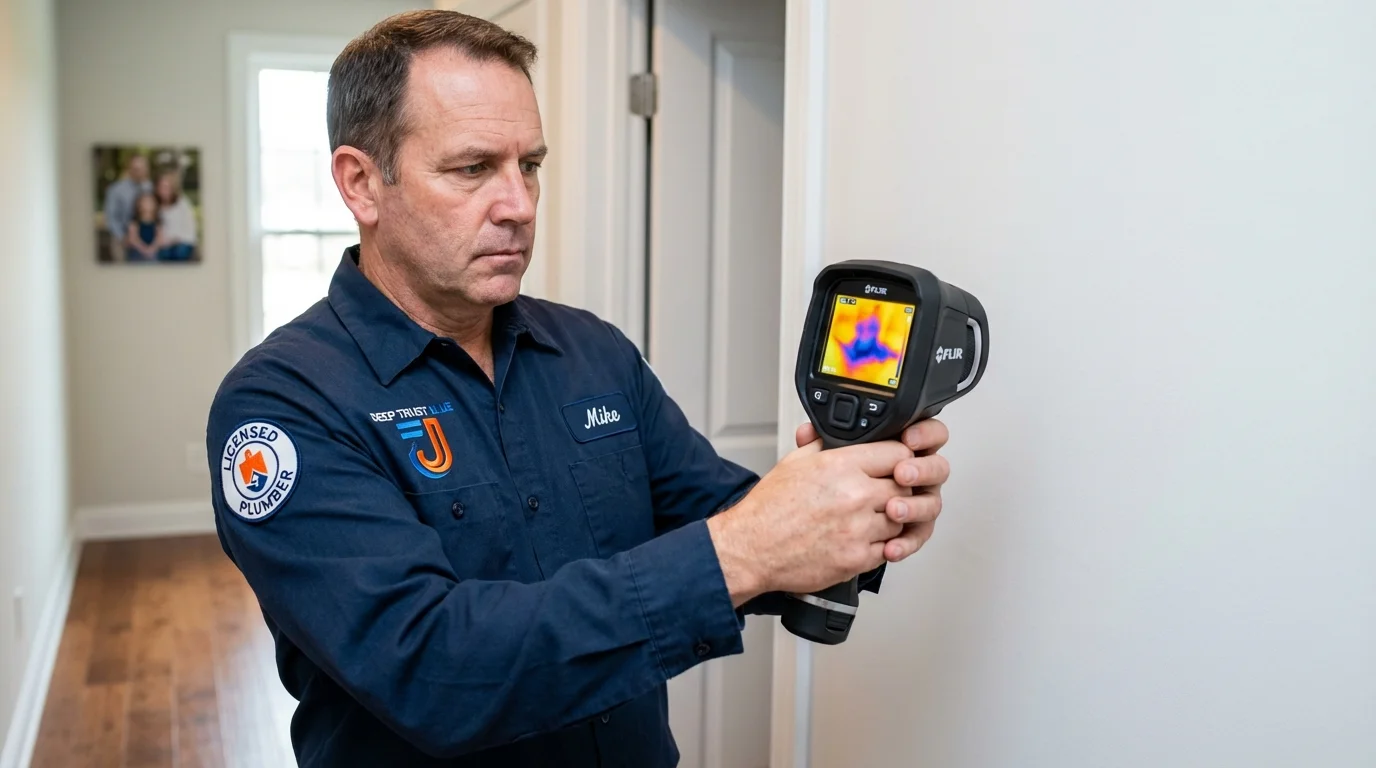 Thermal imaging leak detection by Johns Plumbing LLC in Spicer